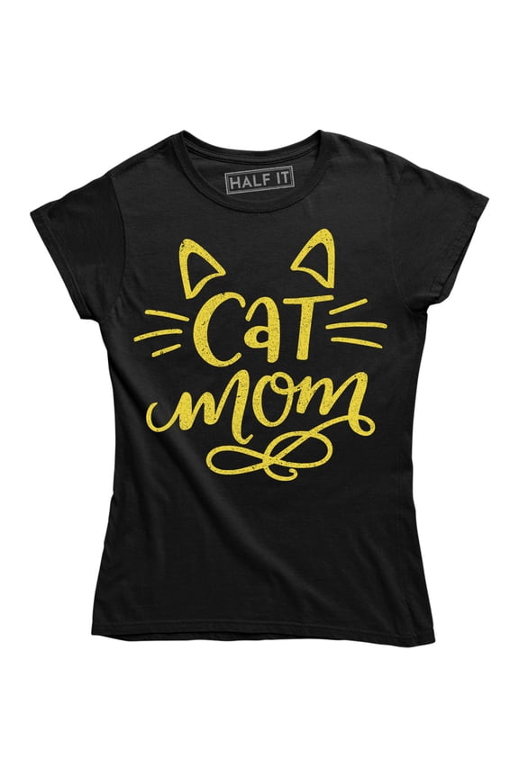 Cat Mom Feline Lover Kitty Kitten Adopt Rescue Pet Funny Humor Women's T-Shirt