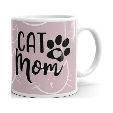 Cat Mom For Lover Funny Coffee Tea Ceramic Mug Office Work Cup Gift 11 Oz