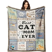 Cat Mom Gifts Blanket 50"X60", Cat Lover Gifts for Women, Cat Gifts for Cat Lovers, Gifts for Cat Lovers, Cat Mom Gifts for Women, Funny Cat Themed Gifts, Cat Lady Gifts, Best Cat Mom Gifts