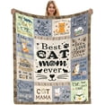 thumbnail image 1 of Cat Mom Gifts for Women, Cat Mom Blankets 50x60 Inch, Cat Lover Gifts for Women, Cat Blanket for Women, Gifts for Cat Lovers for Mothers Day Christmas Thanksigiving, 1 of 6