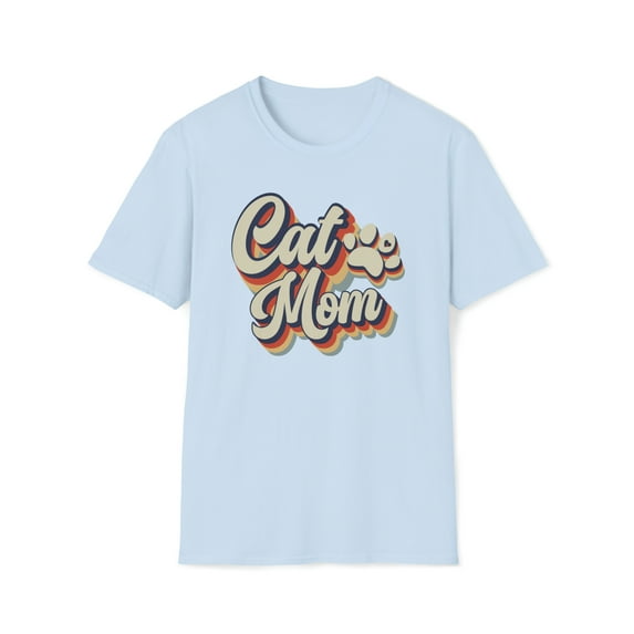 Cat Mom, Gildan Unisex Softstyle Shirt, Retro Vintage Graphic Shirt, S-3XL