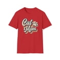 thumbnail image 1 of Cat Mom, Gildan Unisex Softstyle Shirt, Retro Vintage Graphic Shirt, S-3XL, 1 of 3