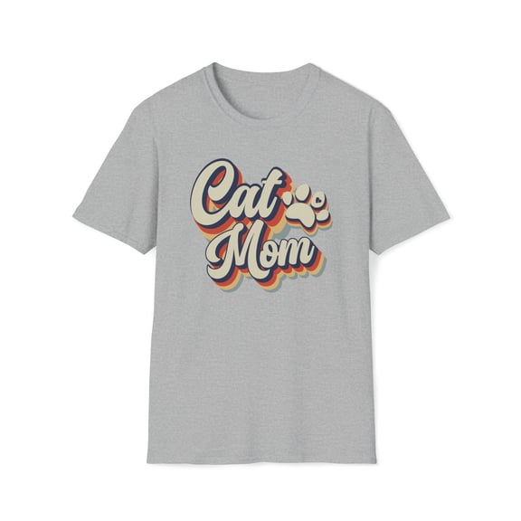 Cat Mom, Gildan Unisex Softstyle Shirt, Retro Vintage Graphic Shirt, S-3XL