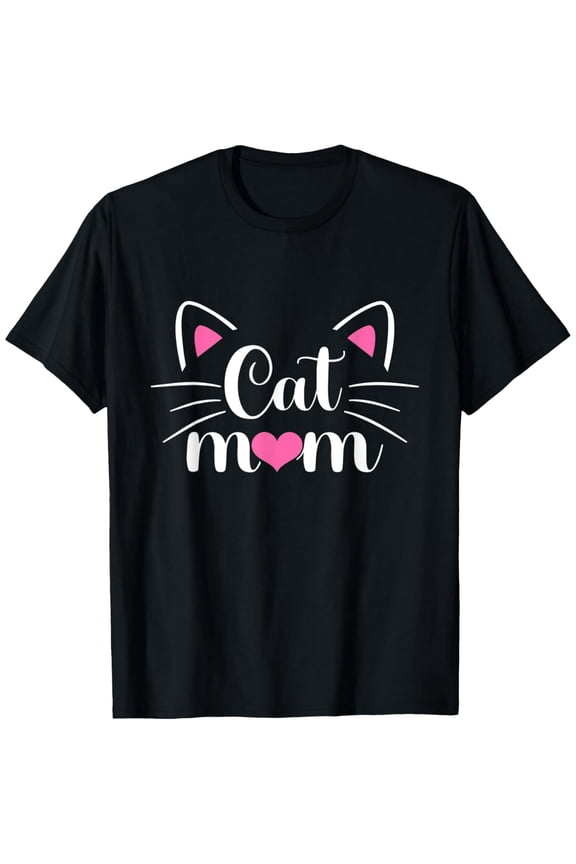Cat Mom Happy Mother's Day Funny Kitten Cat Lovers Mom Women T-Shirt100% cotton