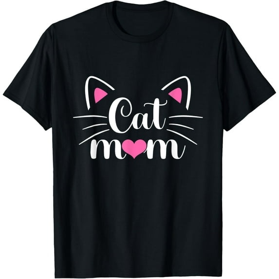 Cat Mom Happy Mother's Day Funny Kitten Cat Lovers Mom Women T-Shirt100% cotton