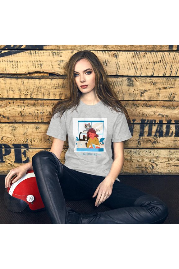 Cat Mom Life Graphic T-shirt | Cat Mom Shirt | Cat Tee