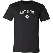 Cat Mom Paw Distressed T-Shirt BK- XL
