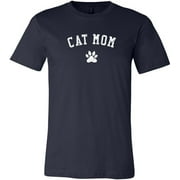 Cat Mom Paw Distressed T-Shirt -N - 3X