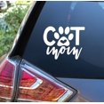 thumbnail image 1 of Cat Mom Pet Car Decals With Paw Print Window Stickers Vehicle Vinyl Art 8x6.5-Inch Glossy White, 1 of 7