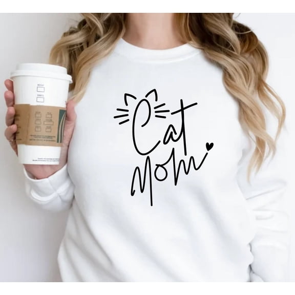 Cat Mom Sweatshirt, Cat Mama Hearth Sweatshirt, Mothers Day Sweatshirt, Womens Cat Lover Sweatshirt, Cat Mom, Cat Mom Sweatshirt Tshirt All Size S-5XL