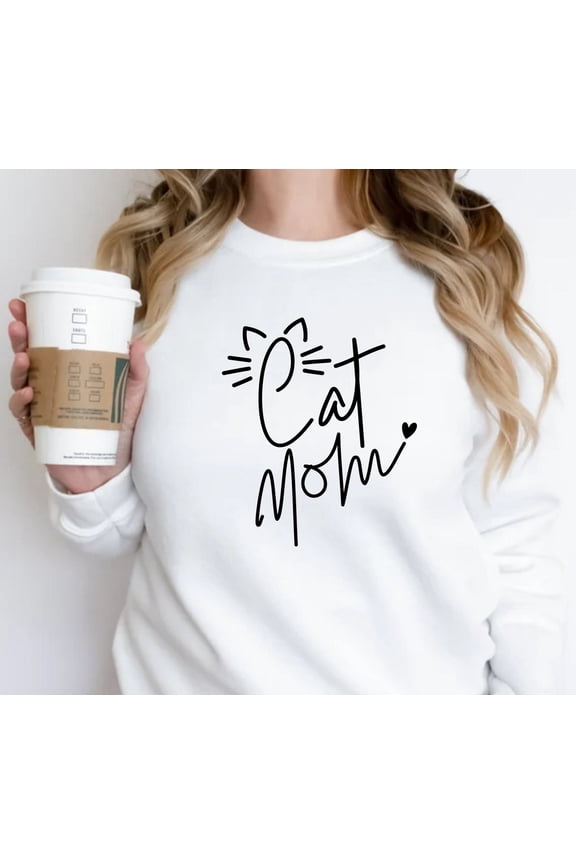 Cat Mom Sweatshirt, Cat Mama Hearth Sweatshirt, Mothers Day Sweatshirt, Womens Cat Lover Sweatshirt, Cat Mom, Cat Mom Sweatshirt Tshirt All Size S-5XL