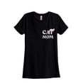thumbnail image 1 of Cat Mom Women's Fashion Relaxed T-Shirt Tee Heather Black Medium, 1 of 5