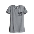 thumbnail image 1 of Cat Mom Women's Fashion Relaxed T-Shirt Tee Heather Grey X-Large, 1 of 5