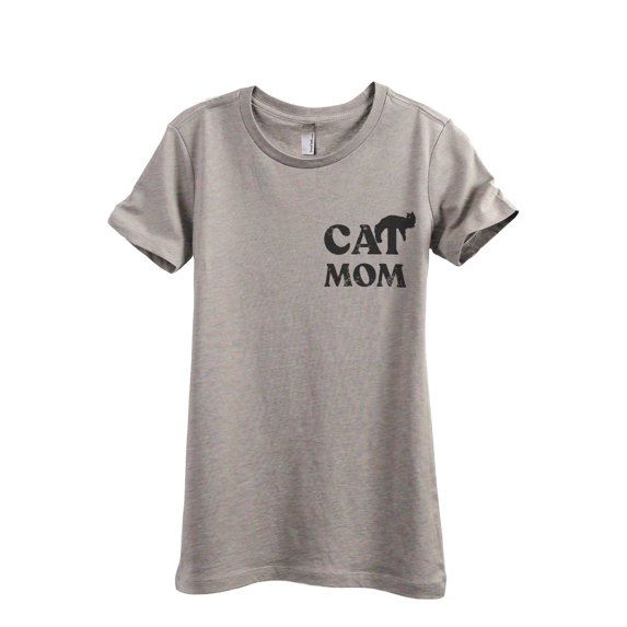 Cat Mom Women's Fashion Relaxed T-Shirt Tee Heather Tan 2X-Large