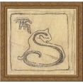 thumbnail image 1 of Cat Monogram 20x20 Gold Ornate Wood Framed Canvas Art by Theophile Steinlen, 1 of 2