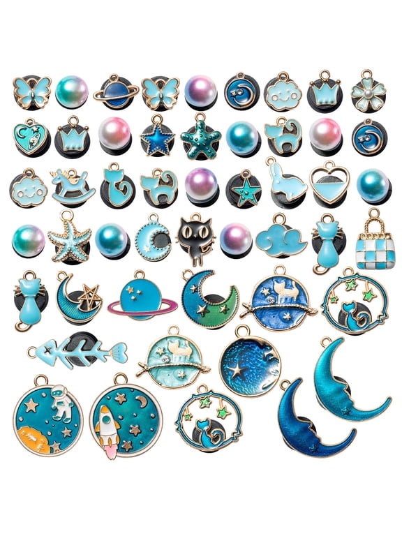 Cat Enamel Shoe Buckle Set, 50 Count Assorted Colors