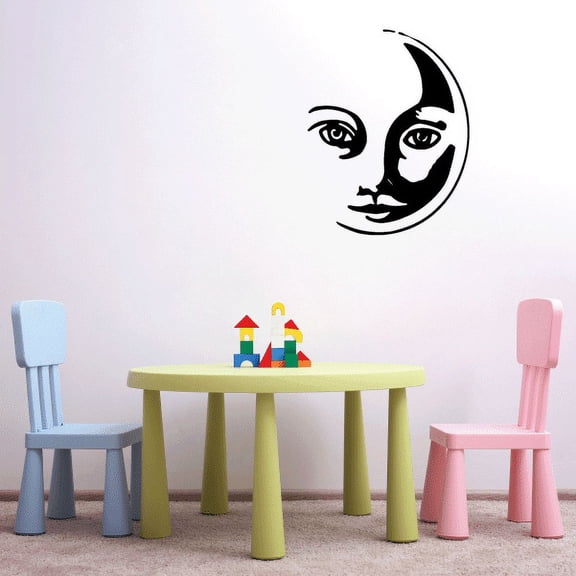 Cat Moon Face Decal - 36 Inches