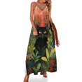 thumbnail image 1 of Cat Moon Jungle Sleeveless Dress Women's Clothing Chic And Elegant Woman Dress Elegant Women's Sets, 1 of 6