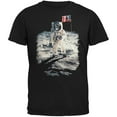 thumbnail image 1 of Cat Moon Landing Black Adult T-Shirt, 1 of 1