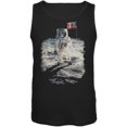 thumbnail image 1 of Cat Moon Landing Black Adult Tank Top - Large, 1 of 1
