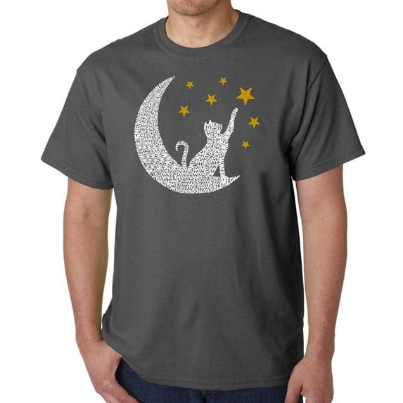 Cat Moon - Men's Word Art T-Shirt