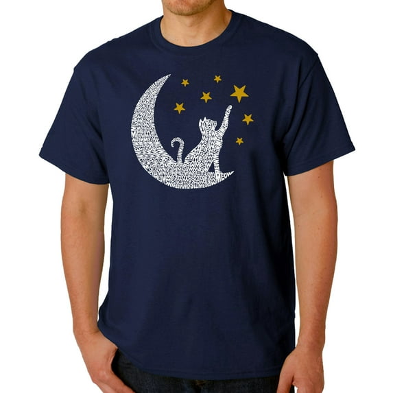 Cat Moon - Men's Word Art T-Shirt
