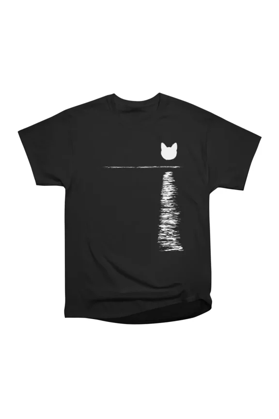 Cat Moon Shine T-Shirt Tee Gift For Him Merch For Her Apparel For Friend