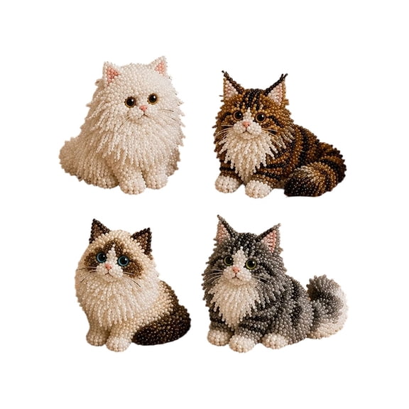 Cat Motif Bead Stringing DIY Craft Kit, Complete Jewelry Making Supplies For Adult Hobbyist & Beginner Handcrafters