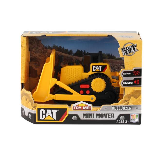 Cat Motorized Items CAT34613 Cat Mini Mover Bulldozer In Box with Lights & Sound - image 1 of 2
