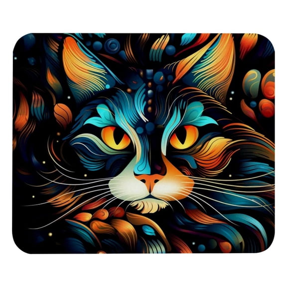 Cat Mouse Pad for Laptop Wireless Mouse Home Office Travel, Portable & Washable