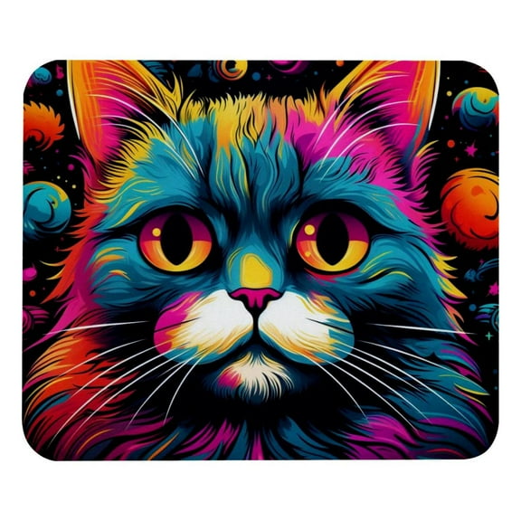 Cat Mouse Pad for Wireless Mouse Home Office Desk Laptop with Rubber Base