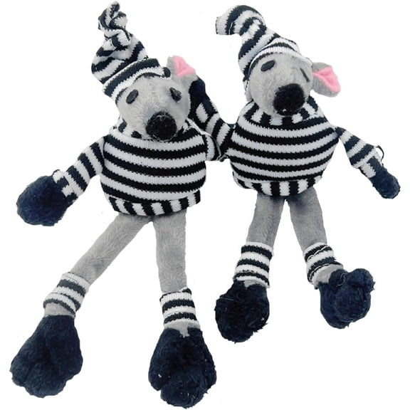 Cat Mouse Toy, Interactive Pet Toys for Indoor Cats, Soft Plush Cat Toys for Endless Fun Kiciking Toys for Kittens, 2 PCS