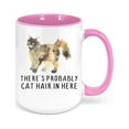 thumbnail image 1 of Cat Mug, There's Probably Cat Hair In Here, Cat Owner Mug, Gift For Cat Owner, Cat Coffee Mug, Cat Mom Mug, Cat Dad Mug, Cat Gift, Feline, PINK, 1 of 1