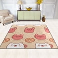 thumbnail image 1 of Cat Mugs and Donuts 80''x58'' Extra Large Plush Memory Foam Rug, Soft, Absorbent, Non Slip, 1 of 7