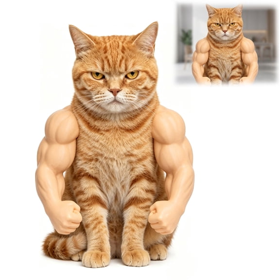 Cat Muscle Arms Costume, Comfy Shoulder Attachment for Feline Cosplay, Lightweight 3D Printed PLA Pet Accessory(Skin)