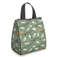 thumbnail image 1 of Cat and Music Note Green Pattern Insulated Lunch Bag for Women Men, Large Portable Soft Cooler Tote, Thermal Food Storage Bag with Pearl Cotton, 8.66L, 8.75"x5.75"x9.5", 1 of 5