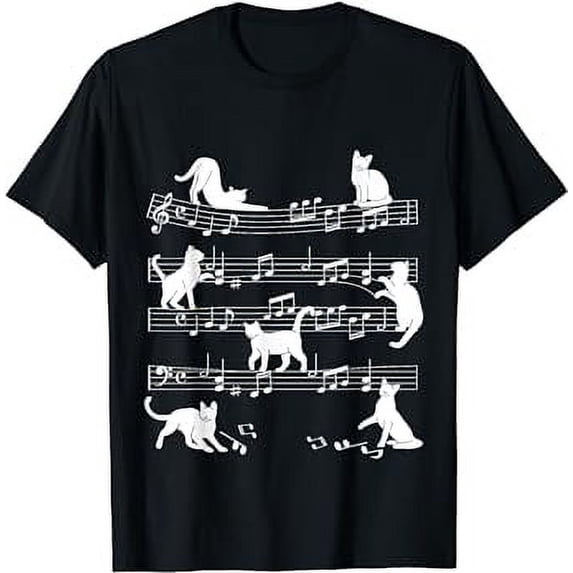 Cat Music Pet Cat Design T-Shirt