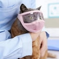 thumbnail image 1 of Cat Muzzle Breathable Mesh, Adjustable Grooming Restraint Anti Bite Prevent Biting for Nail Trimming Bathing(Pink,M), 1 of 9