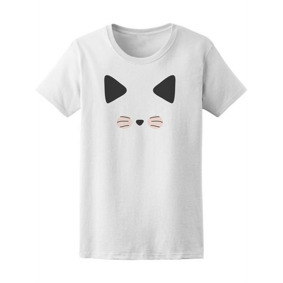 Cat Muzzle Face Cute T-Shirt Women -Image by Shutterstock, Female Small