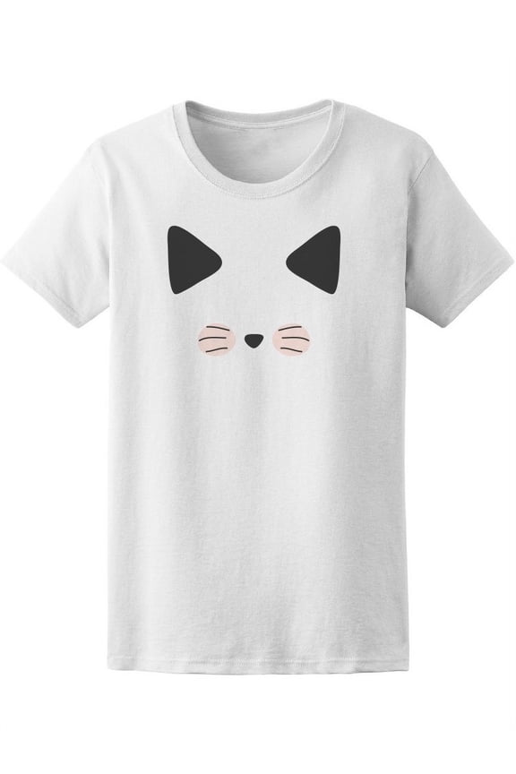 Cat Muzzle Face Cute T-Shirt Women -Image by Shutterstock, Female Small
