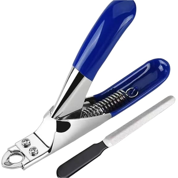 Cat Nail Clippers with Nail File - Stainless Steel Blades, Ergonomic Handle for Comfortable Grip, Suitable for Cats, Kittens, Pet Grooming at Home, Professional Nail Trimming Tool