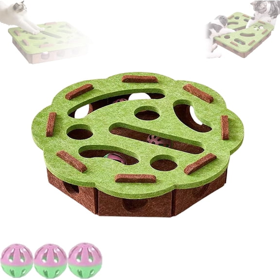 Cat Nail File Box,Nail File Box for Cats Stress Alternative to Clippers and Grinders,Sandpaper Inside for Indoor Cats Scratching for Indoor Cat (Green,1Pcs)