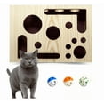 thumbnail image 1 of Cat Nail File Enrichment Box Pro - Solid Wood, Widened Hole, Frosted Lining, Smooth & Burr-Free Design, Can be Paired with Bell Ball, Cat Scratch Box Maze Toy, Multi-Cats Interaction (3Pcs Balls), 1 of 9