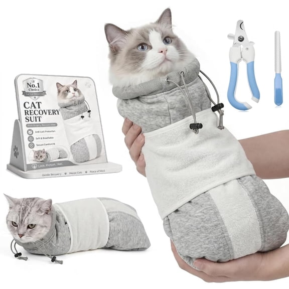 Cat Nail Trimming Aid Soft Sedation Wrap & Restraint Bag for Calm, Safe Grooming