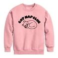 thumbnail image 1 of Cat Nap Club  - Toddler And Youth Crewneck Fleece Sweatshirt, 1 of 5