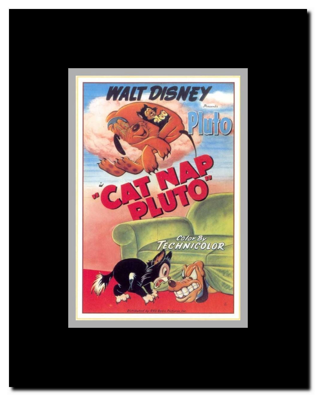 Cat Nap Pluto Framed Movie Poster