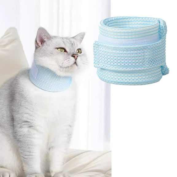 Cat Neck Brace Cover - Breathable & Adjustable Elizabethan Collar for Post-Surgery Recovery Anti-Scratch Anti-Lick Protection, Cervical Cone for Small Medium Large Dogs Puppies Kittens (Small,Pink)