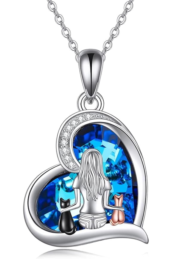 Cat Necklace Sterling Silver Jewelry for Women Cat Jewelry Gifts