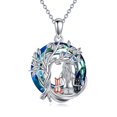 thumbnail image 1 of Cat Necklace Sterling Silver Ladies Jewelry Cat Jewelry Gift, 1 of 6