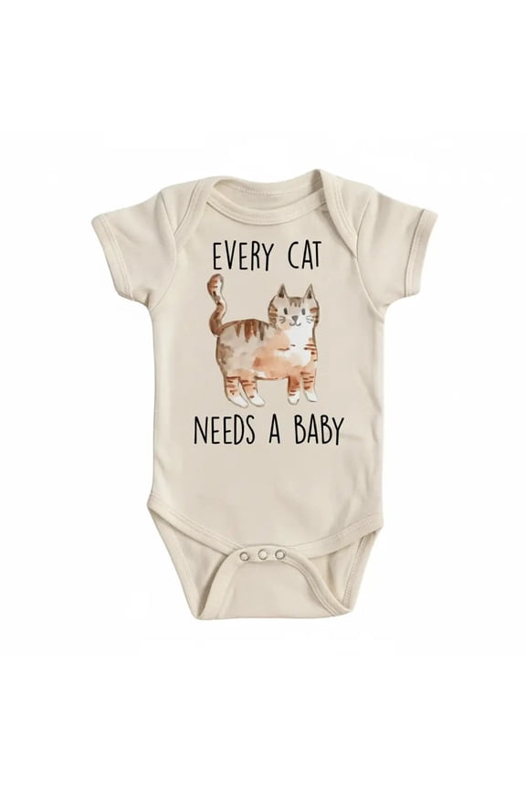 Cat Needs Newborn Gift Baby Bodysuit